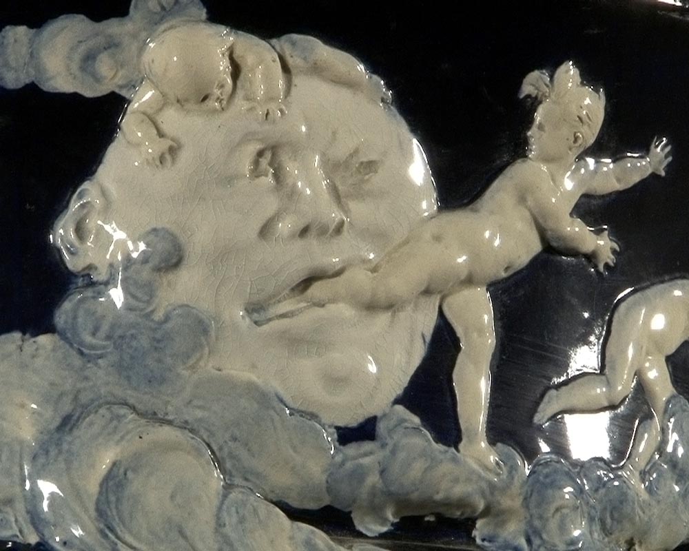 CARRIER BELLEUSE Louis Robert, Extraordinary vase with Urania , science allegory. CARRIER BELLEUSE Louis Robert, Extraordinary vase with Urania , science allegory.-3