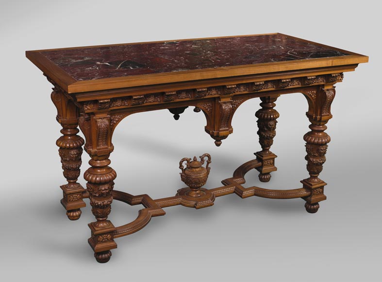 The table coming from an exceptional furniture set realized by Moses Michelangelo Guggenheim for the Palazzo Papadopoli in Venice, Italy The table coming from an exceptional furniture set realized by Moses Michelangelo Guggenheim for the Palazzo Papadopoli in Venice, Italy-1