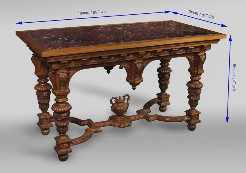 The table coming from an exceptional furniture set realized by Moses Michelangelo Guggenheim for the Palazzo Papadopoli in Venice, Italy The table coming from an exceptional furniture set realized by Moses Michelangelo Guggenheim for the Palazzo Papadopoli in Venice, Italy-11
