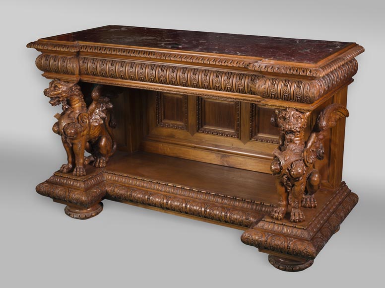 The side table coming from an exceptional furniture set realized by Moses Michelangelo Guggenheim for the Palazzo Papadopoli in Venice, Italy The side table coming from an exceptional furniture set realized by Moses Michelangelo Guggenheim for the Palazzo Papadopoli in Venice, Italy-1