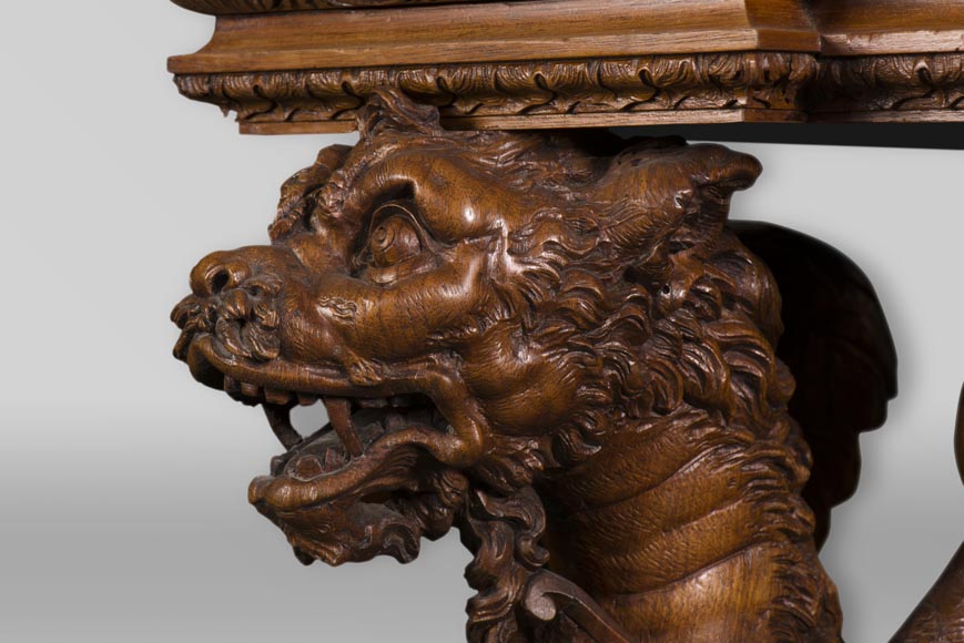 The side table coming from an exceptional furniture set realized by Moses Michelangelo Guggenheim for the Palazzo Papadopoli in Venice, Italy The side table coming from an exceptional furniture set realized by Moses Michelangelo Guggenheim for the Palazzo Papadopoli in Venice, Italy-6