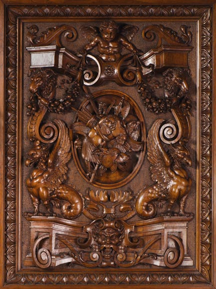 A sumptuous sculpted credenza coming from an exceptional furniture set realized by Moses Michelangelo Guggenheim for the Palazzo Papadopoli in Venice, Italy A sumptuous sculpted credenza coming from an exceptional furniture set realized by Moses Michelangelo Guggenheim for the Palazzo Papadopoli in Venice, Italy-7