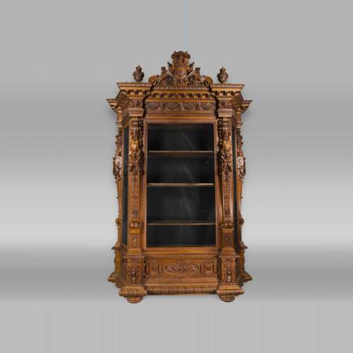 A monumental Display Cabinet coming from an exceptional furniture set realized by Moses Michelangelo Guggenheim for the Palazzo Papadopoli in Venice, Italy
