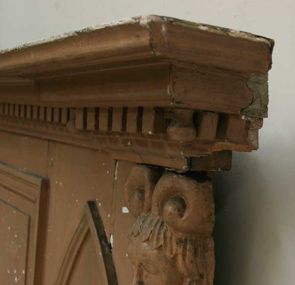Wooden overmantel, Louis XIII period Wooden overmantel, Louis XIII period-4