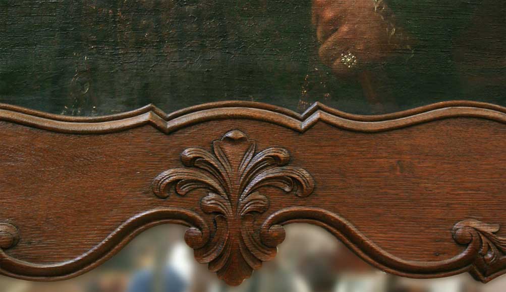 Oak fireplace with portrait of a gentleman Oak fireplace with portrait of a gentleman-5