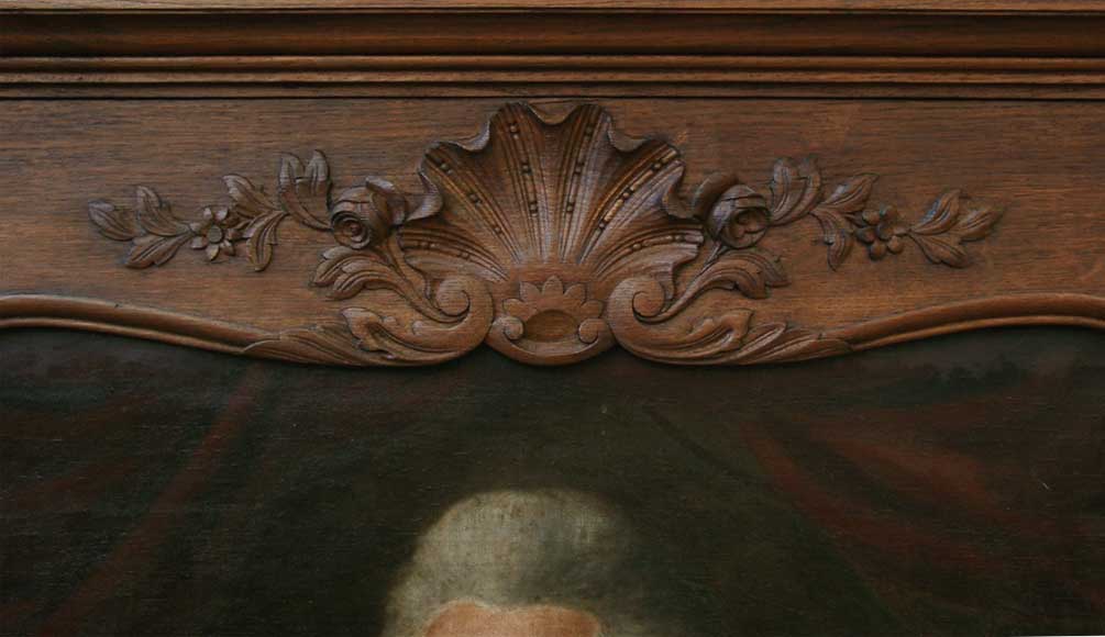 Oak fireplace with portrait of a gentleman Oak fireplace with portrait of a gentleman-6