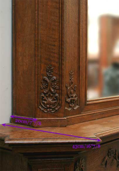 Oak fireplace with portrait of a gentleman Oak fireplace with portrait of a gentleman-7