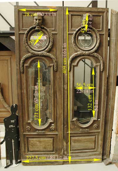 Monumental double door with fantastic decor Monumental double door with fantastic decor-15