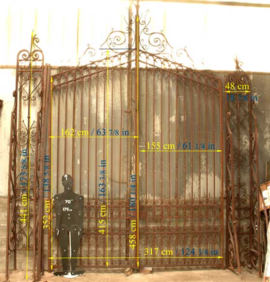 Wrought iron 19th century main gate Wrought iron 19th century main gate -14