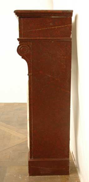 Fireplace in Griotte Red marble and Onyx marble. Fireplace in Griotte Red marble and Onyx marble. -1