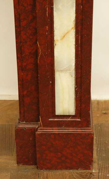 Fireplace in Griotte Red marble and Onyx marble. Fireplace in Griotte Red marble and Onyx marble. -7