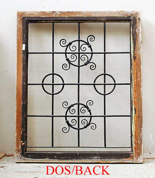 Pair of square wrought iron windows Pair of square wrought iron windows-12