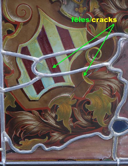 « Leaving for the Hunt , Important enamelled stained glass window by Maison Lorin coming from the Château des Ollières in Nice, France « Leaving for the Hunt , Important enamelled stained glass window by Maison Lorin coming from the Château des Ollières in Nice, France-14