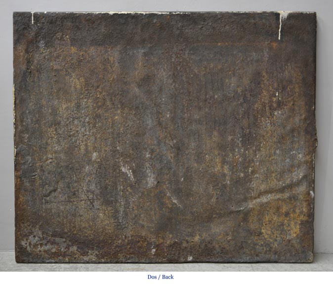 Antique cast iron fireback with Metz city coat of arms Antique cast iron fireback with Metz city coat of arms-6