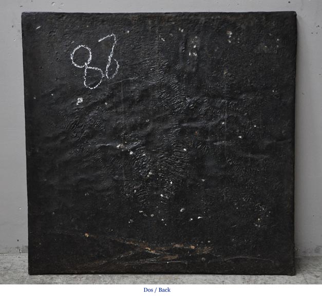 Antique cast iron fireback with Leopold the First, Duke of Lorraine, coat of arms Antique cast iron fireback with Leopold the First, Duke of Lorraine, coat of arms-5