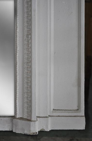 A Louis XVI style painted in white Overmantel with a bow A Louis XVI style painted in white Overmantel with a bow-4