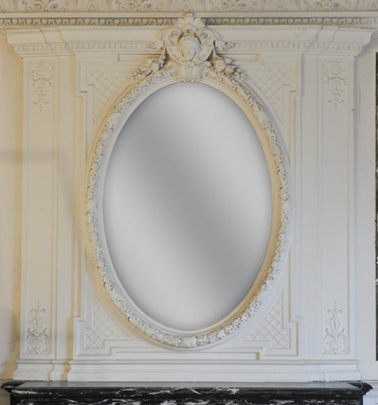 Antique Napoléon III overmantel embellished with a woman's face Antique Napoléon III overmantel embellished with a woman's face-0