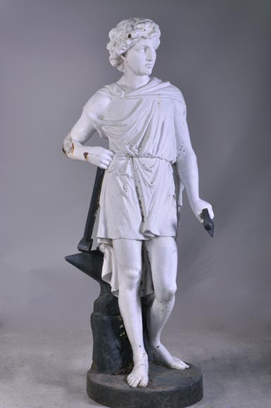 Mathurin MOREAU (1822 – 1912) (after), The Blacksmith, Cast iron sculpture after a model for the Val d'Osne Art Foundries Mathurin MOREAU (1822 – 1912) (after), The Blacksmith, Cast iron sculpture after a model for the Val d'Osne Art Foundries-0