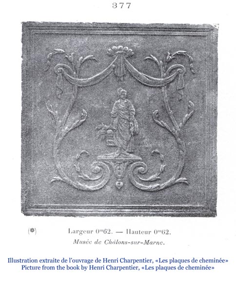 Antique cast iron fireback with peasant woman decor Antique cast iron fireback with peasant woman decor-5