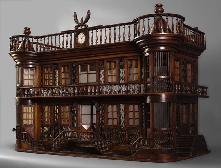 Rare antique bird cage in the shape of a miniature castle, late 19th century Rare antique bird cage in the shape of a miniature castle, late 19th century-0