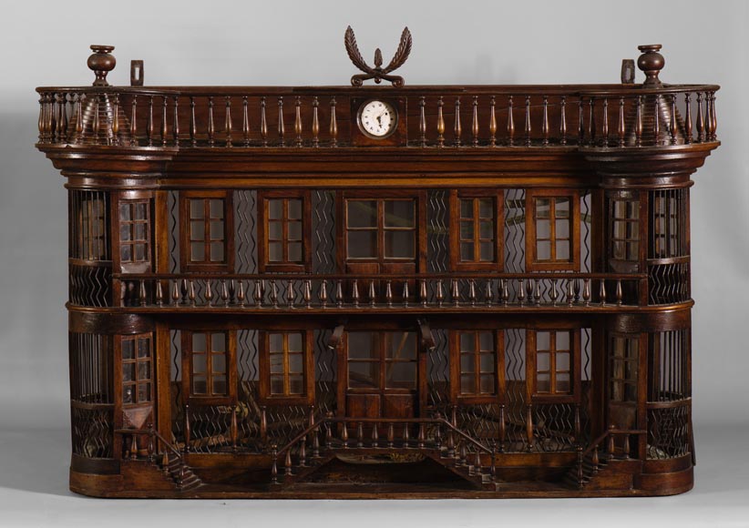 Rare antique bird cage in the shape of a miniature castle, late 19th century Rare antique bird cage in the shape of a miniature castle, late 19th century-1