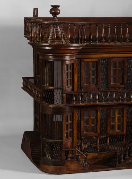 Rare antique bird cage in the shape of a miniature castle, late 19th century Rare antique bird cage in the shape of a miniature castle, late 19th century-2