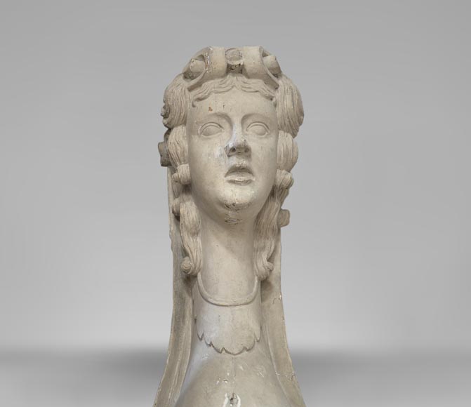 Pair of carved wood caryatids from the 18th century Pair of carved wood caryatids from the 18th century-4