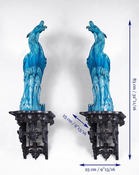 Eugène-Frédéric PIAT (1827-1903) - Pair of Japanese wall brackets, a similar model of which belonged to Sarah Bernhardt Eugène-Frédéric PIAT (1827-1903) - Pair of Japanese wall brackets, a similar model of which belonged to Sarah Bernhardt-8