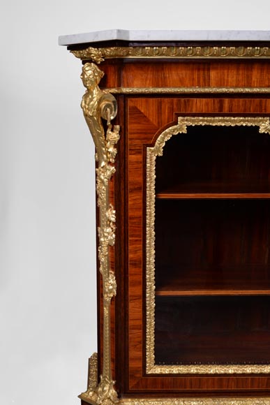 Georges Alphonse MONBRO (attributed to), Pair of low bookcases with bronze espagnolettes Georges Alphonse MONBRO (attributed to), Pair of low bookcases with bronze espagnolettes -2