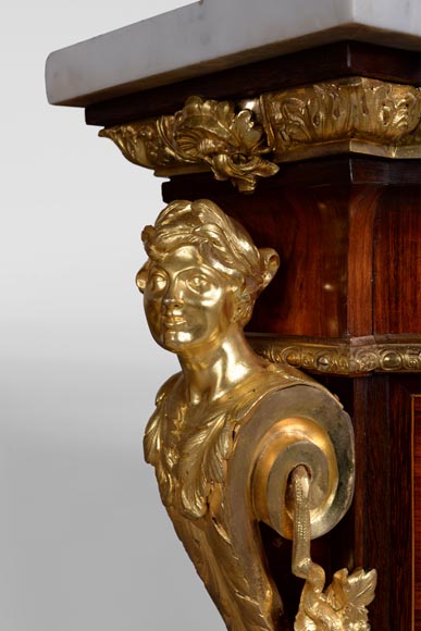 Georges Alphonse MONBRO (attributed to), Pair of low bookcases with bronze espagnolettes Georges Alphonse MONBRO (attributed to), Pair of low bookcases with bronze espagnolettes -5