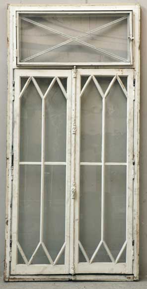 Restoration style wooden and glass double window Restoration style wooden and glass double window -0