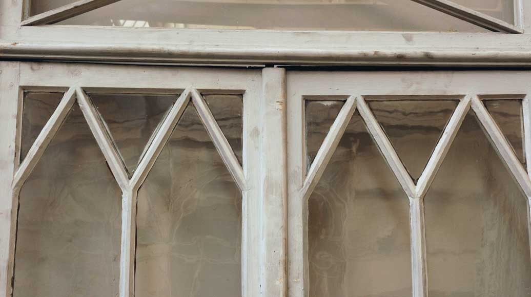 Restoration style wooden and glass double window Restoration style wooden and glass double window -9