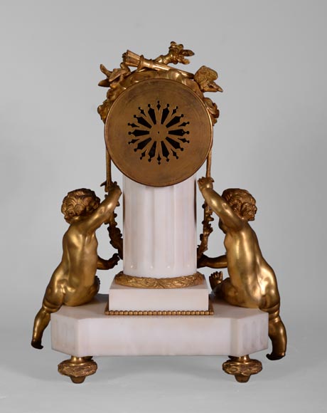 Louis XVI style little clock with putti by Perrineau Louis XVI style little clock with putti by Perrineau-11