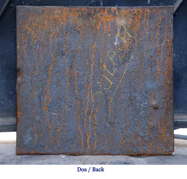 Putti Forging Cupid's Arrows, antique cast iron fireback Putti Forging Cupid's Arrows, antique cast iron fireback-5