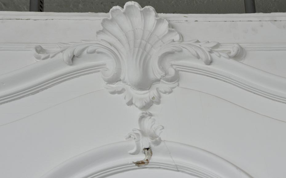 Large antique Regence style overmantel pierglass with putti playing in the vineyards Large antique Regence style overmantel pierglass with putti playing in the vineyards-4