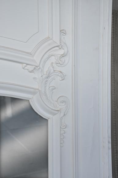 Large antique Regence style overmantel pierglass with putti playing in the vineyards Large antique Regence style overmantel pierglass with putti playing in the vineyards-7