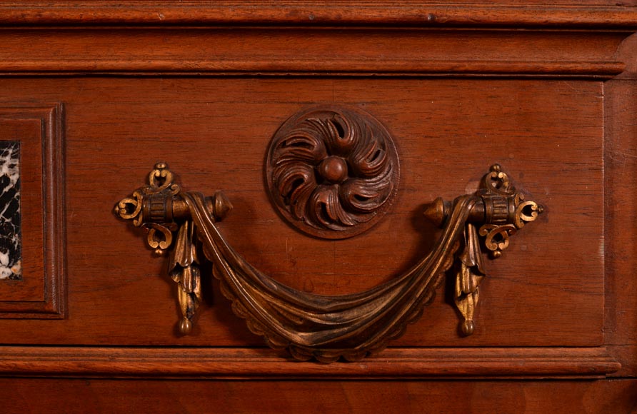 MAZAROZ-RIBAILLIER & SOYER Théophile — Important Neo-Renaissance carved walnut display cabinet with painted enamel plaques MAZAROZ-RIBAILLIER & SOYER Théophile — Important Neo-Renaissance carved walnut display cabinet with painted enamel plaques-14