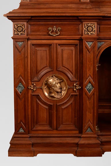 Édouard LIÈVRE (Author of the model, 1829 – 1886), Paul SORMANI (cabinetmaker, 1817 – 1874 or 1875) Neo-Renaissance ceremonial sideboard and buffet-7