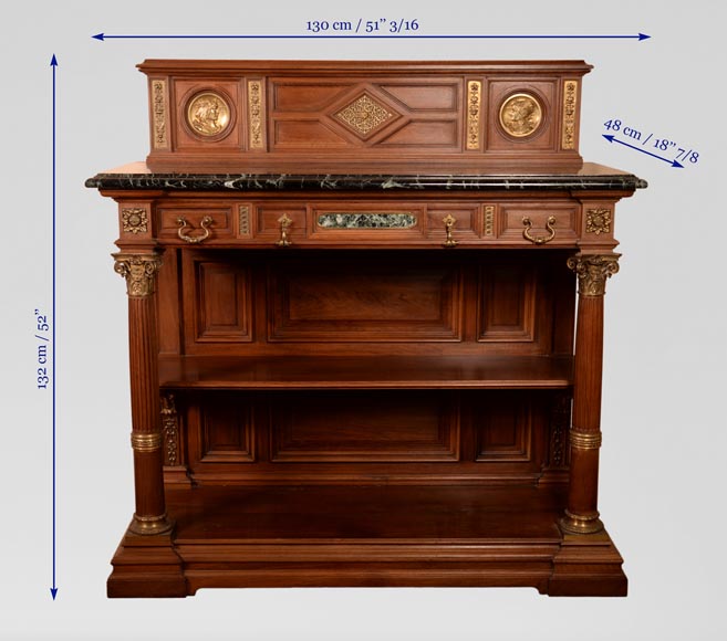 Édouard LIÈVRE (Author of the model, 1829 – 1886), Paul SORMANI (cabinetmaker, 1817 – 1874 or 1875) Neo-Renaissance ceremonial sideboard and buffet-19