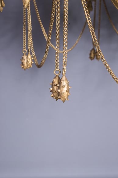 Jean-François-Théodore GECHTER (1795–1844) & Nicolas-Germain CHARPENTIER (1807–1864), Ensemble comprising a chandelier and a pair of wall sconces with standard and trophy holders Jean-François-Théodore GECHTER (1795–1844) & Nicolas-Germain CHARPENTIER (1807–1864), Ensemble comprising a chandelier and a pair of wall sconces with standard and trophy holders-8