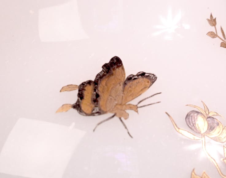 BACCARAT, Pair of Vases With Peacock, Rooster and Wader, circa 1880 BACCARAT, Pair of Vases With Peacock, Rooster and Wader, circa 1880-4