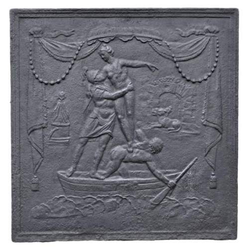 Aeneas in the underworld - Antique Louis XVI style fireback