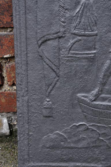 Aeneas in the underworld - Antique Louis XVI style fireback Aeneas in the underworld - Antique Louis XVI style fireback-5