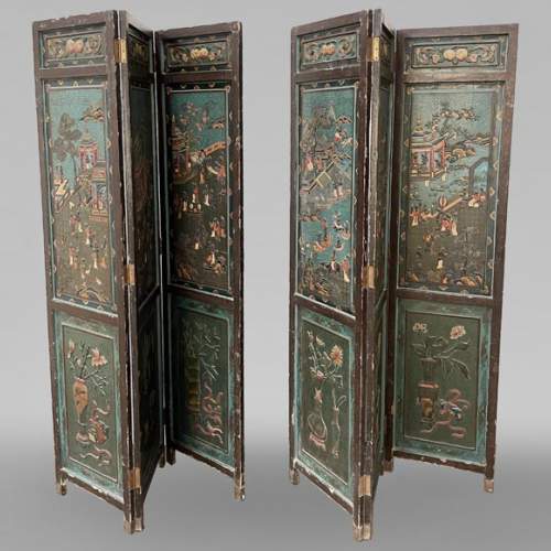 Pair of Chinese screens