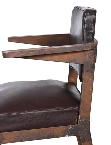 Armchair by PROUVÉ Jean, to be proven as by Prouvé-11