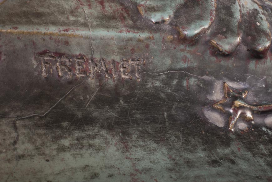 Emmanuel FREMIET (1824-1910) et Emile MÜLLER ET CIE The Eagle and The Lizard, ridge tiles after the sculpture of the Château of Pierrefonds Emmanuel FREMIET (1824-1910) et Emile MÜLLER ET CIE The Eagle and The Lizard, ridge tiles after the sculpture of the Château of Pierrefonds-12