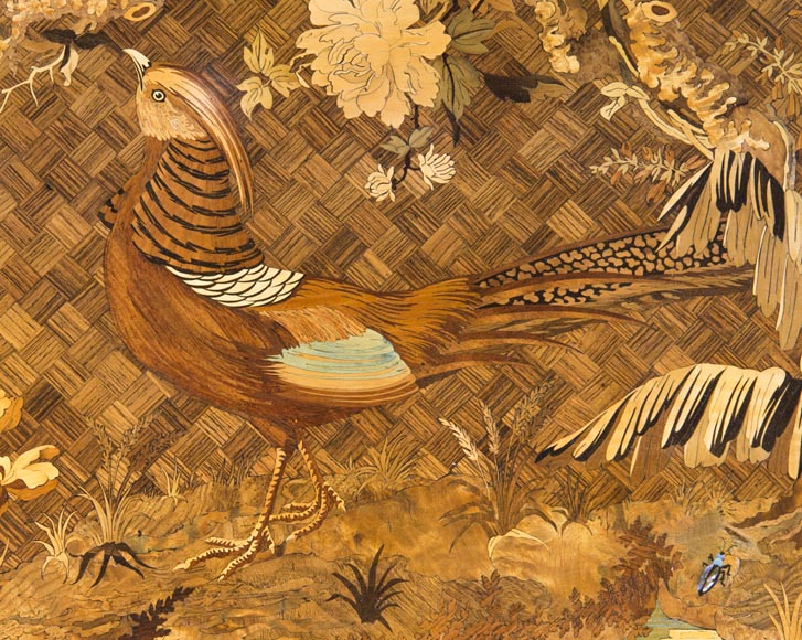 E.Martin (old Maison Rivart), Marquetry desk with lake landscape decoration, International Exhibition of 1889 E.Martin (old Maison Rivart), Marquetry desk with lake landscape decoration, International Exhibition of 1889-3