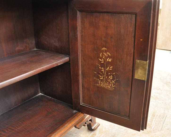 Japanese style display cabinet with birds Japanese style display cabinet with birds-11