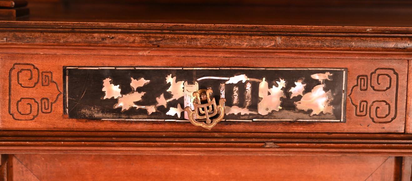Gabriel VIARDOT (attributed to), Japanese furniture with mother-of-pearl inlaid panels, late 19th century Gabriel VIARDOT (attributed to), Japanese furniture with mother-of-pearl inlaid panels, late 19th century-8