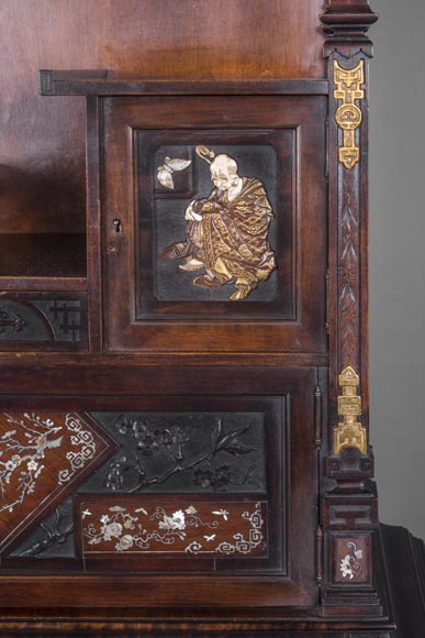 Gabriel VIARDOT, Desk with a Buddhist monk, signed and dated 1886 Gabriel VIARDOT, Desk with a Buddhist monk, signed and dated 1886-3